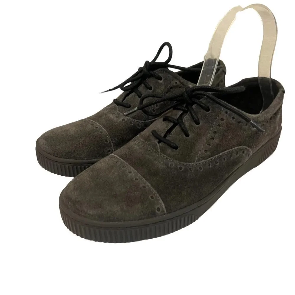 Born Men's‎ Gray Suede Leather Brogue Lace Up Oxford Shoes Size 8.5